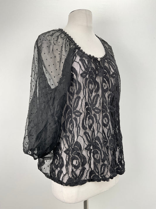 Blusa Negro Floral Style Co