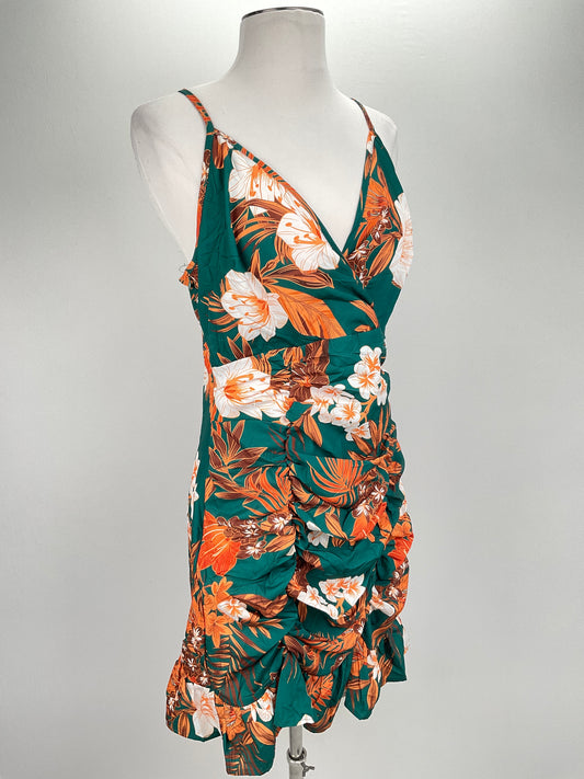 Vestido Verde Floral Shein