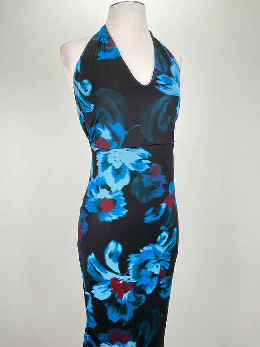 Vestido Negro Floral Shein