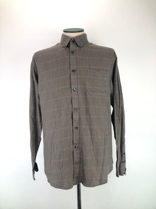 Camisa Marron de Cuadro Vanheusen