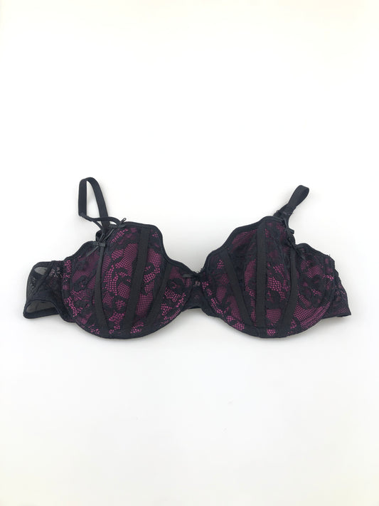 Brasier Negro de Flores Adore me