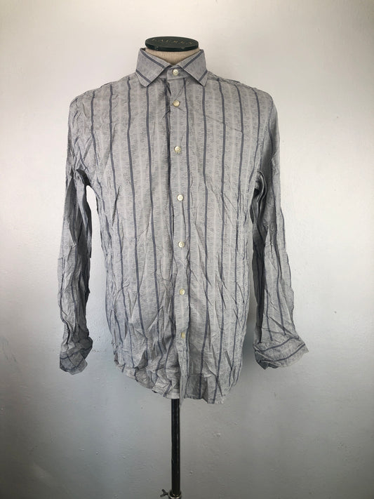 Camisa Gris de Rayas Modern Fit