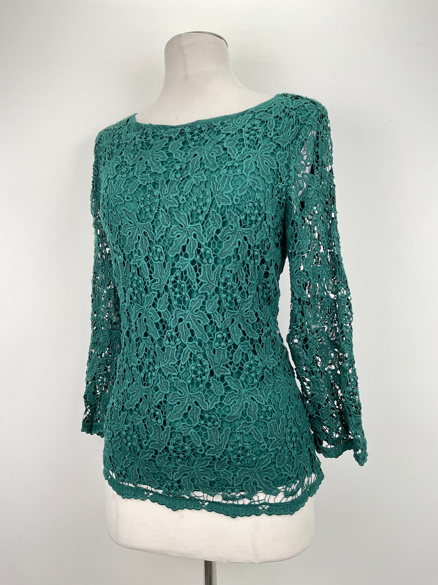 Blusa Verde Floral Talbots