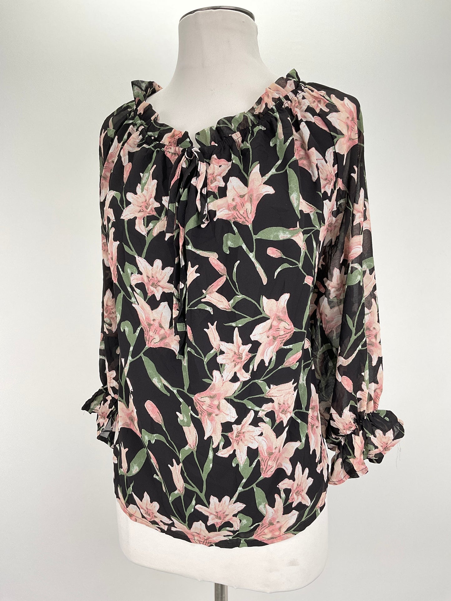 Blusa Negro Floral Cory Co