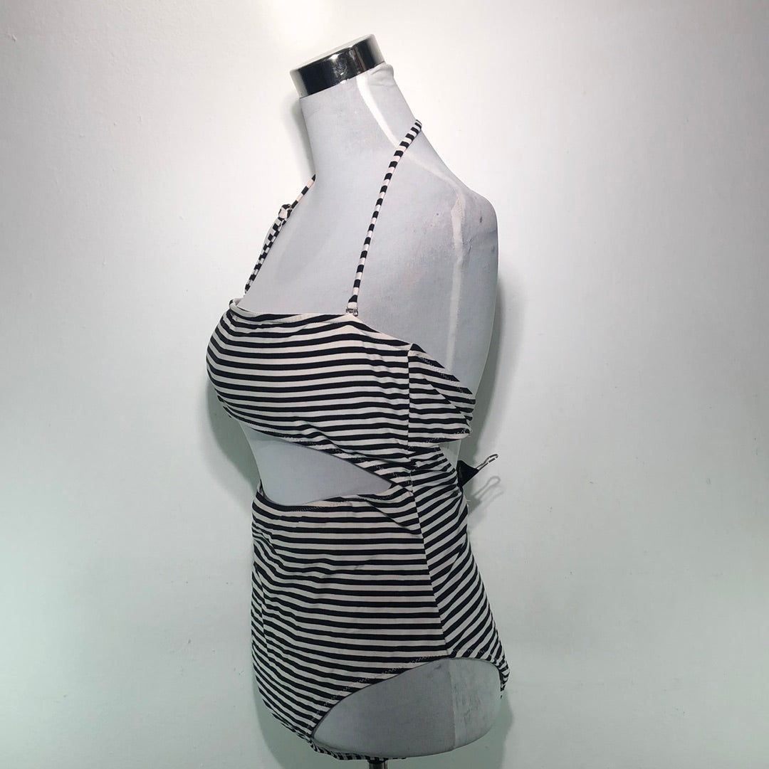 Traje de Baño Negro de Raya