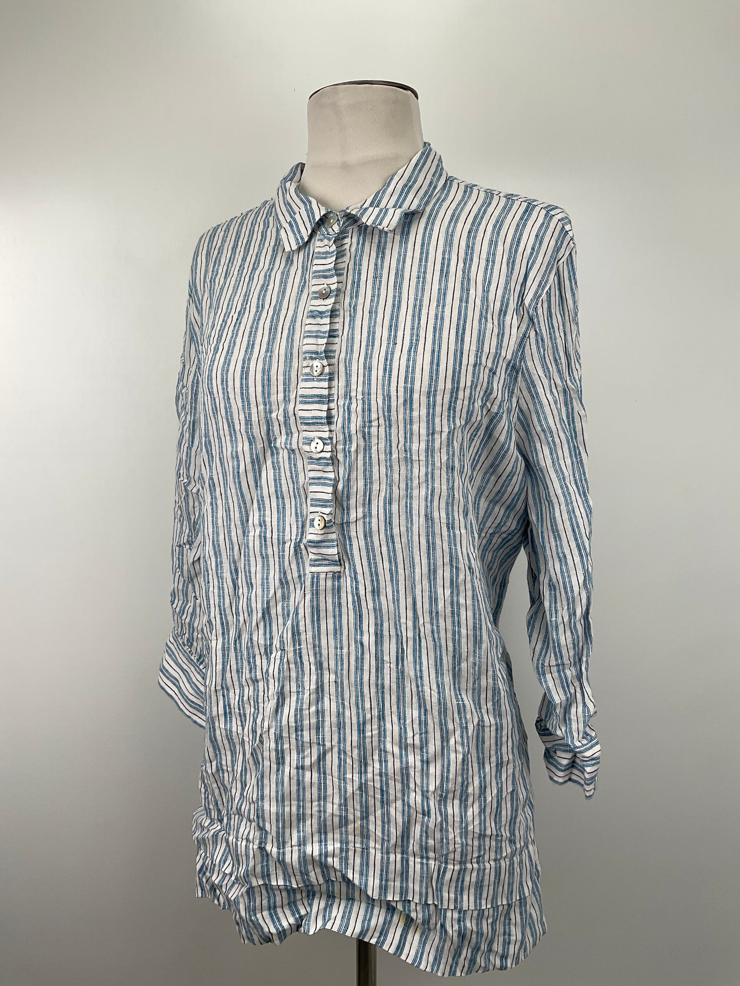 Camisa Azul clora de Rayas Love Linen