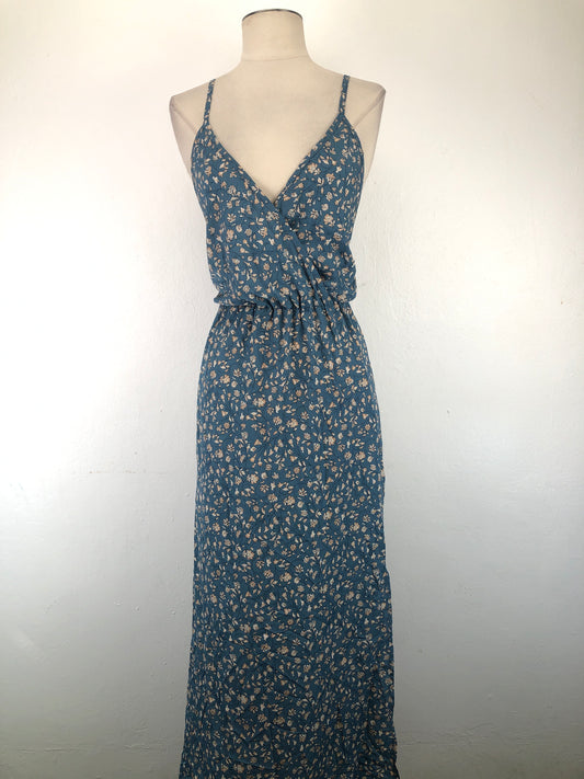 Vestido Gris azulado Floral Shein