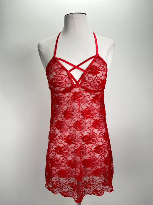 Baby Doll Rojo Floral Dreamgirl