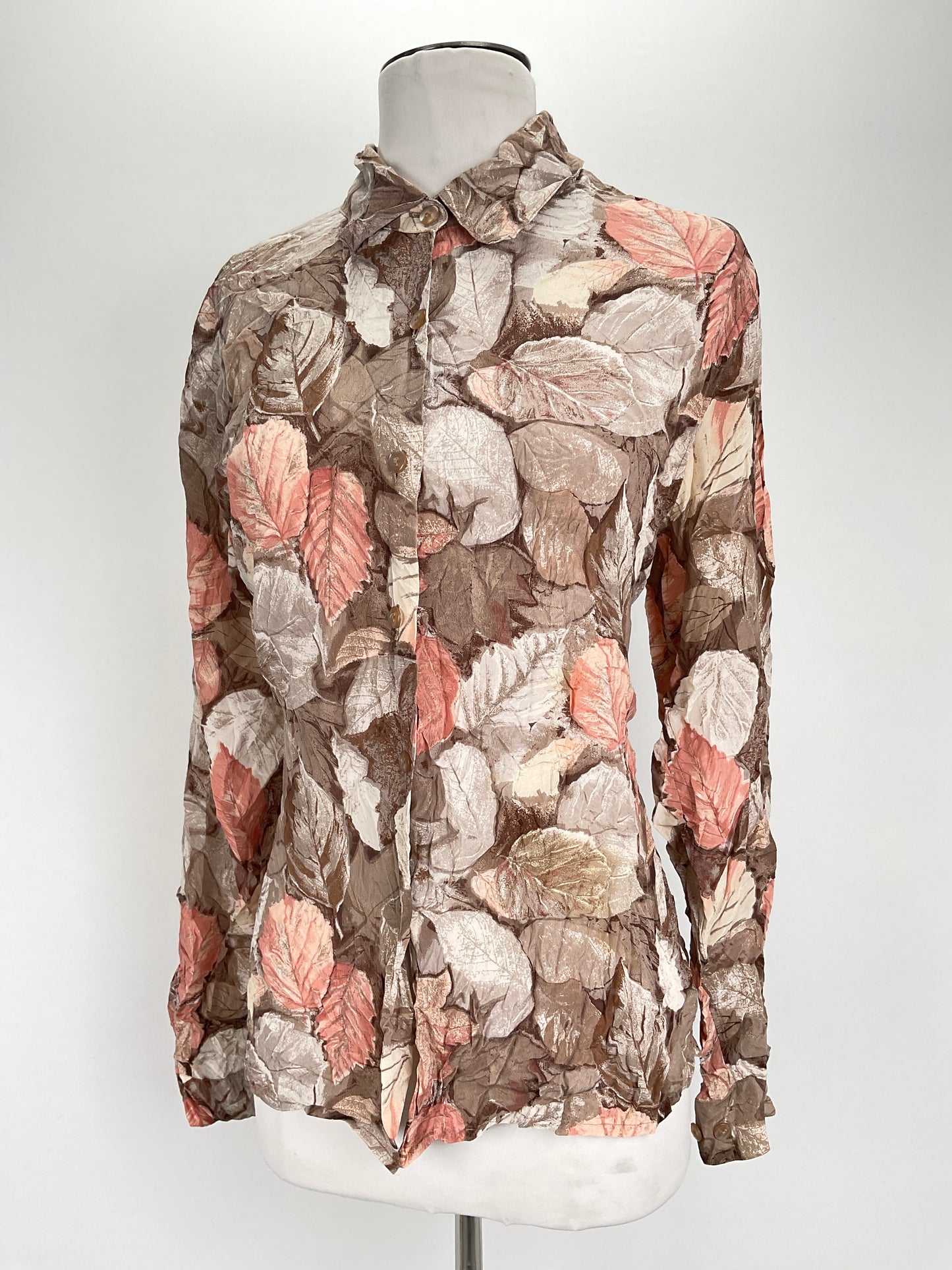 Camisa Crema Floral Casual Corner Co