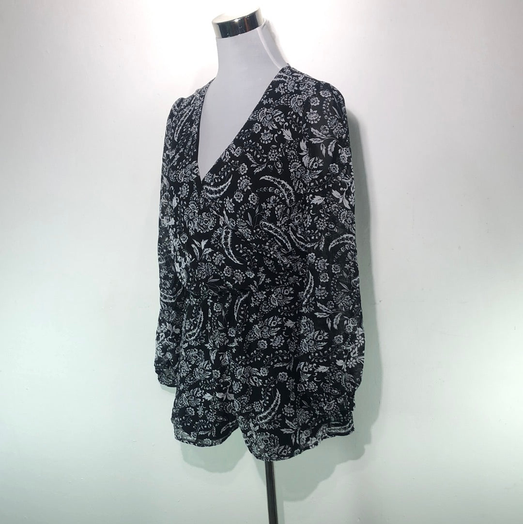 Enterizo Negro de Flores Emerald Sundae
