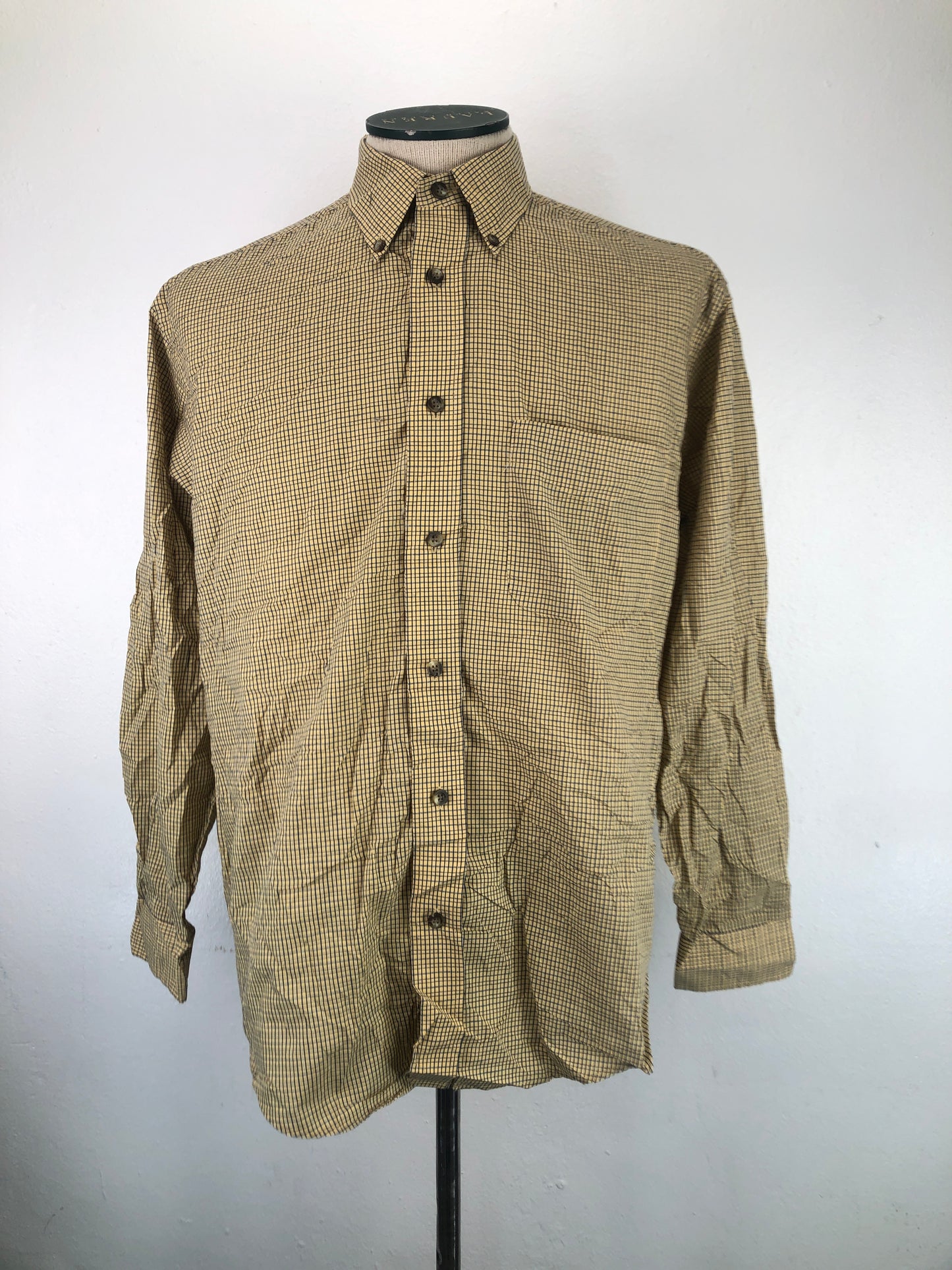 Camisa Amarillo de Cuadro Wrink Lefree
