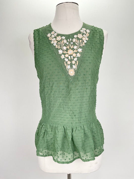 Blusa Verde de Lunares Blue Rain