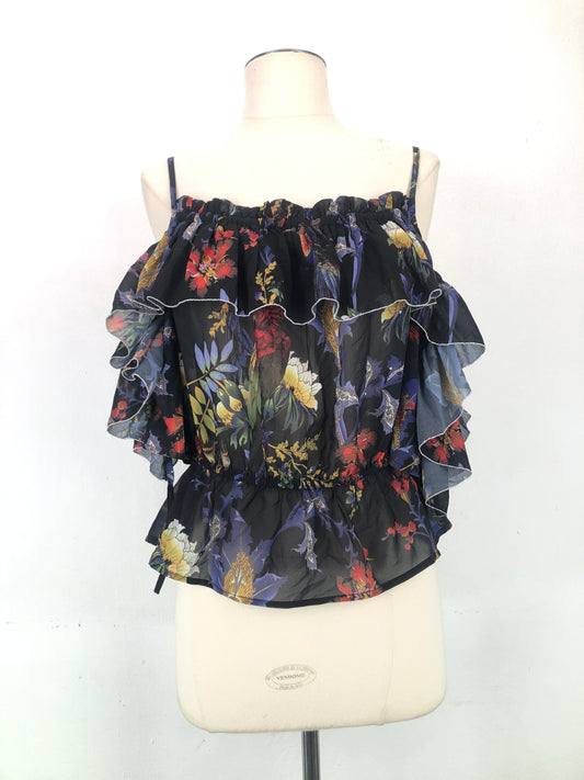 Blusa Negro de Floral Guess