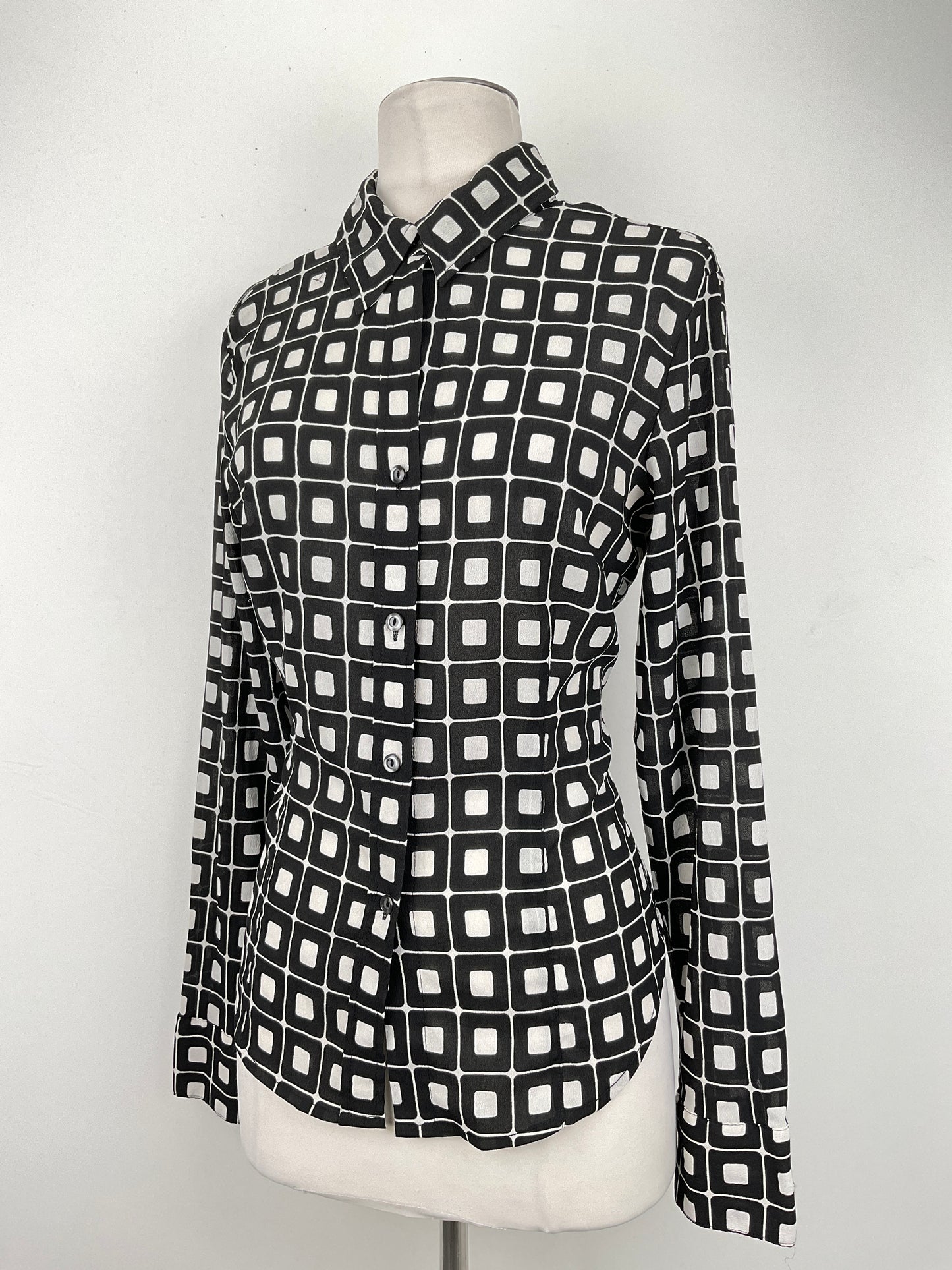 Camisa Negro de Cuadro New York Company