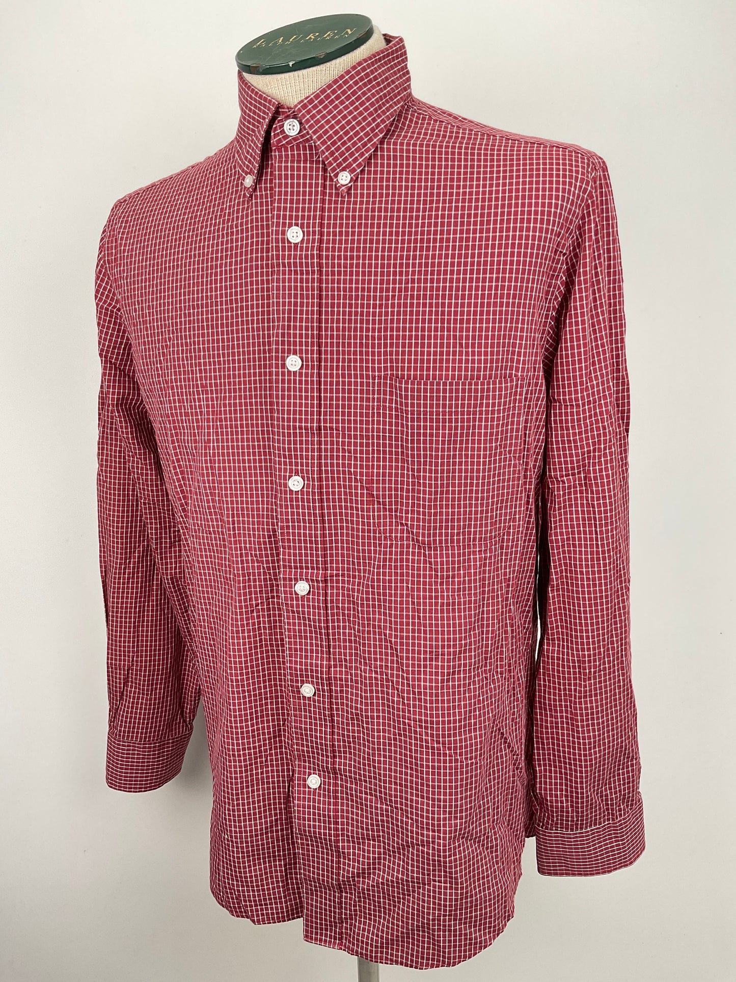 Camisa Rojo vino de cuadro Croft Barrow