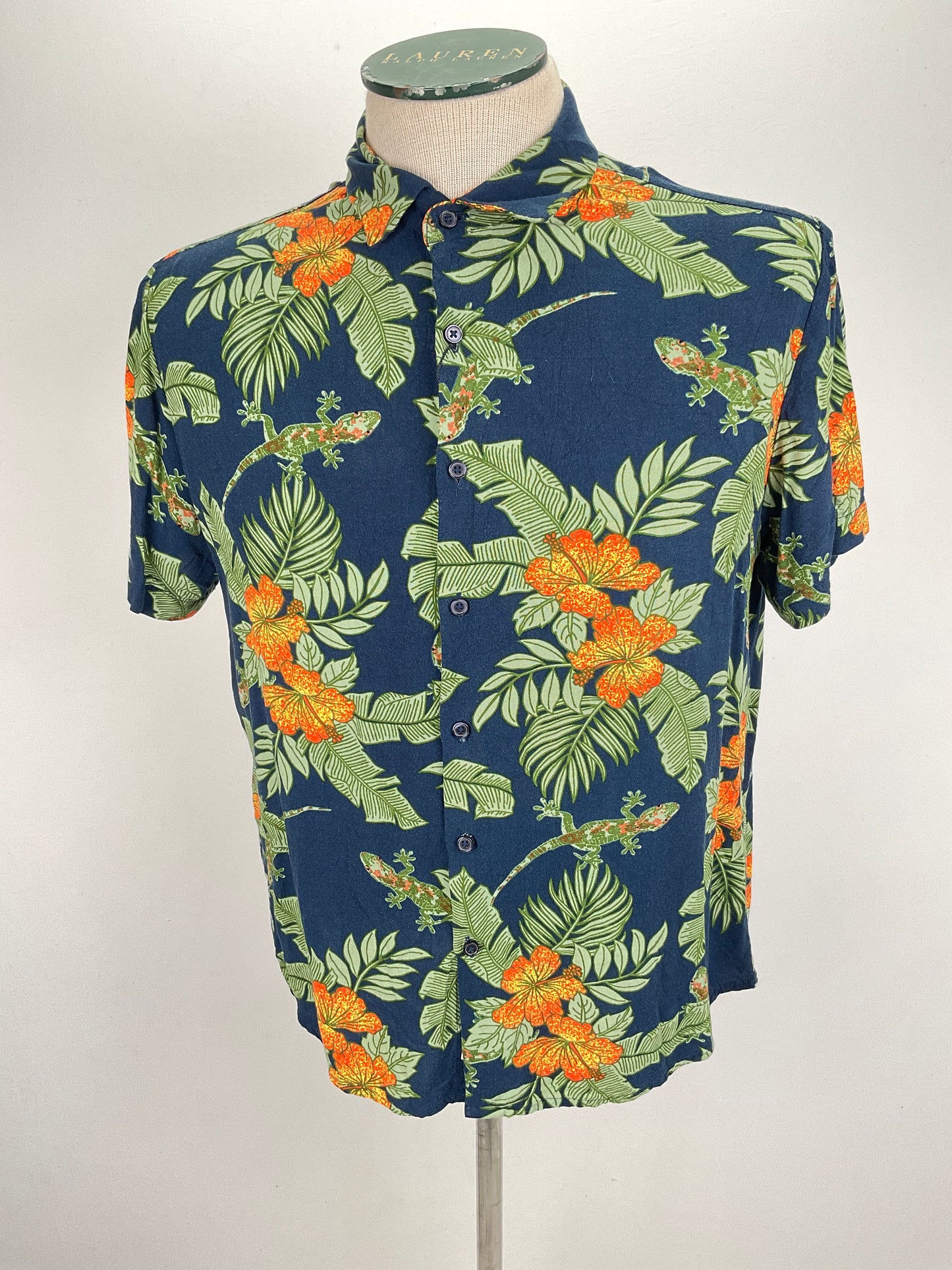 Camisa Azul marino Floral Denim Flower