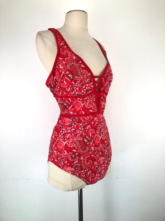 Body Rojo De flores Variangis