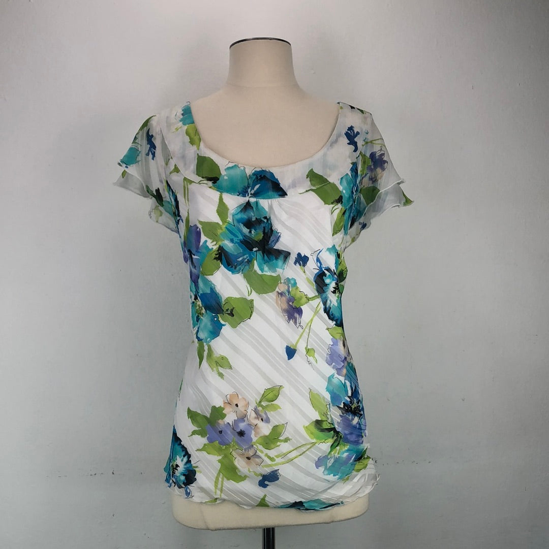 Blusa Blanco De Flores Cato