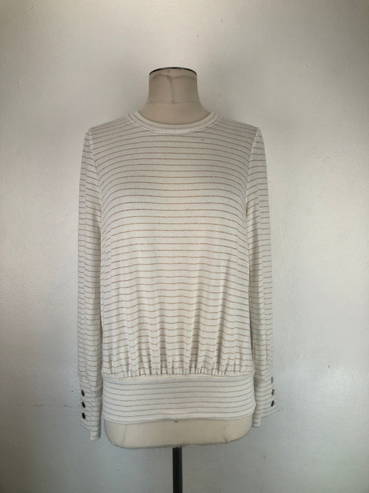 Abrigo Blanco De rayas Apt.9