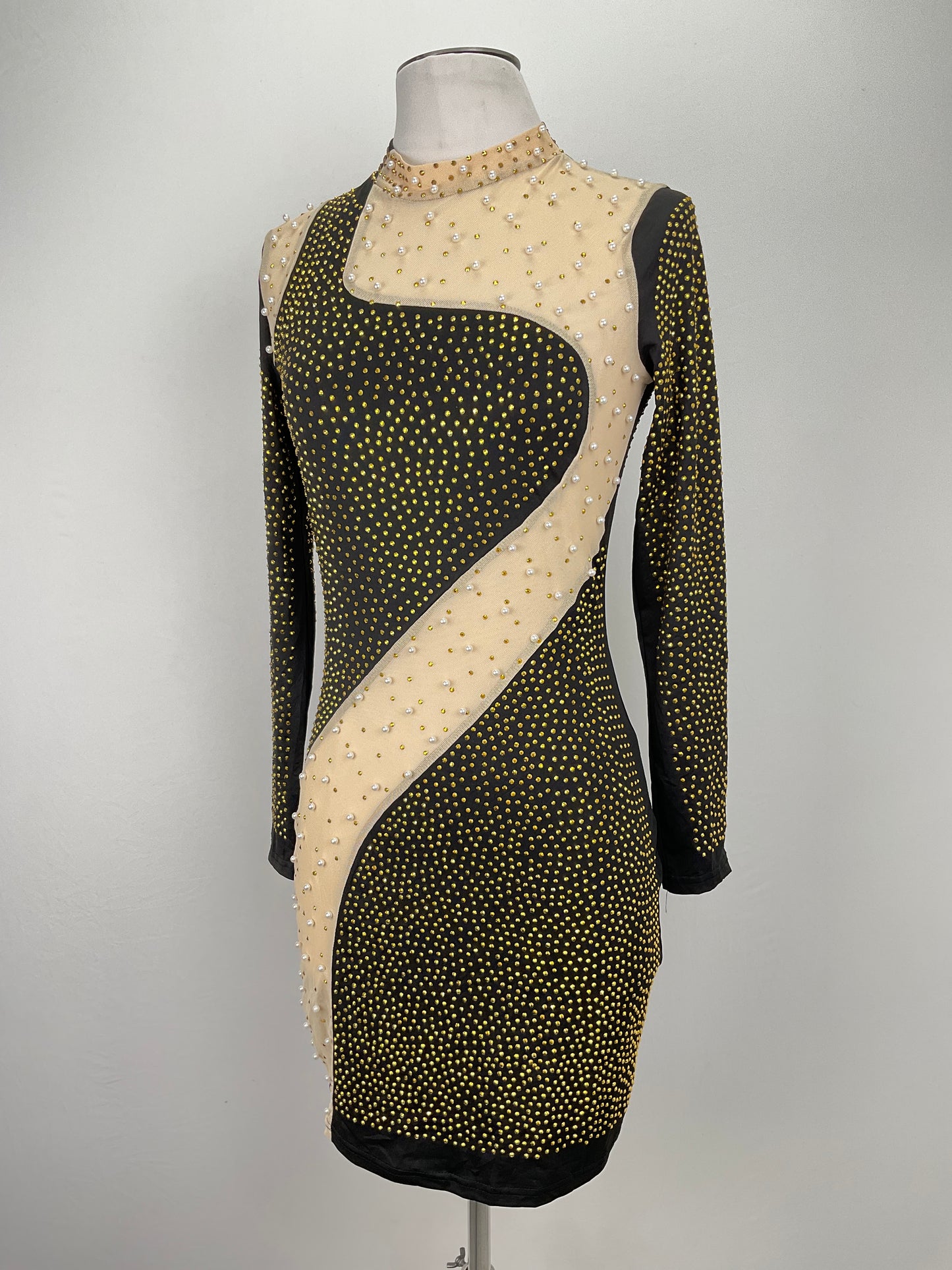 Vestido Negro de Brillo Variangis