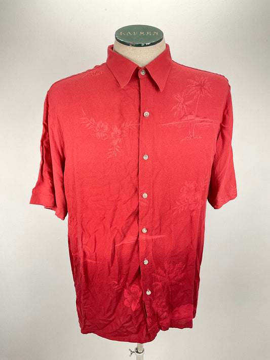 Camisa Rojo vino Floral Croft Barrow