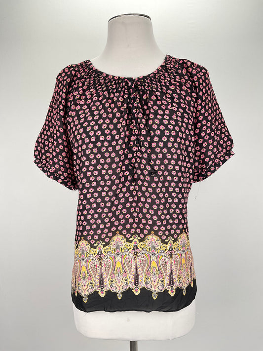 Blusa Negro Floral Rafaella