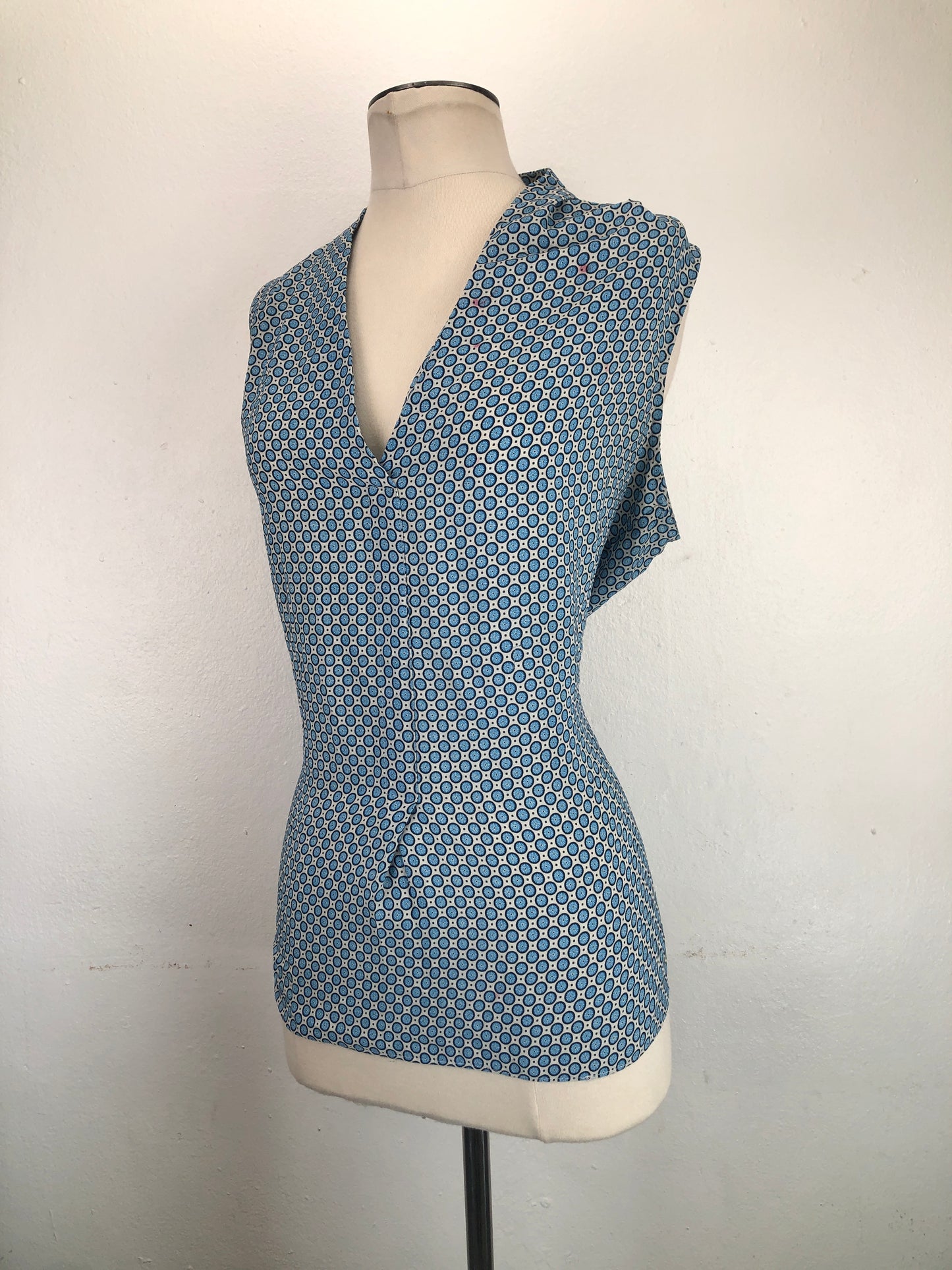 Blusa Azul de Lunares Rosa olive