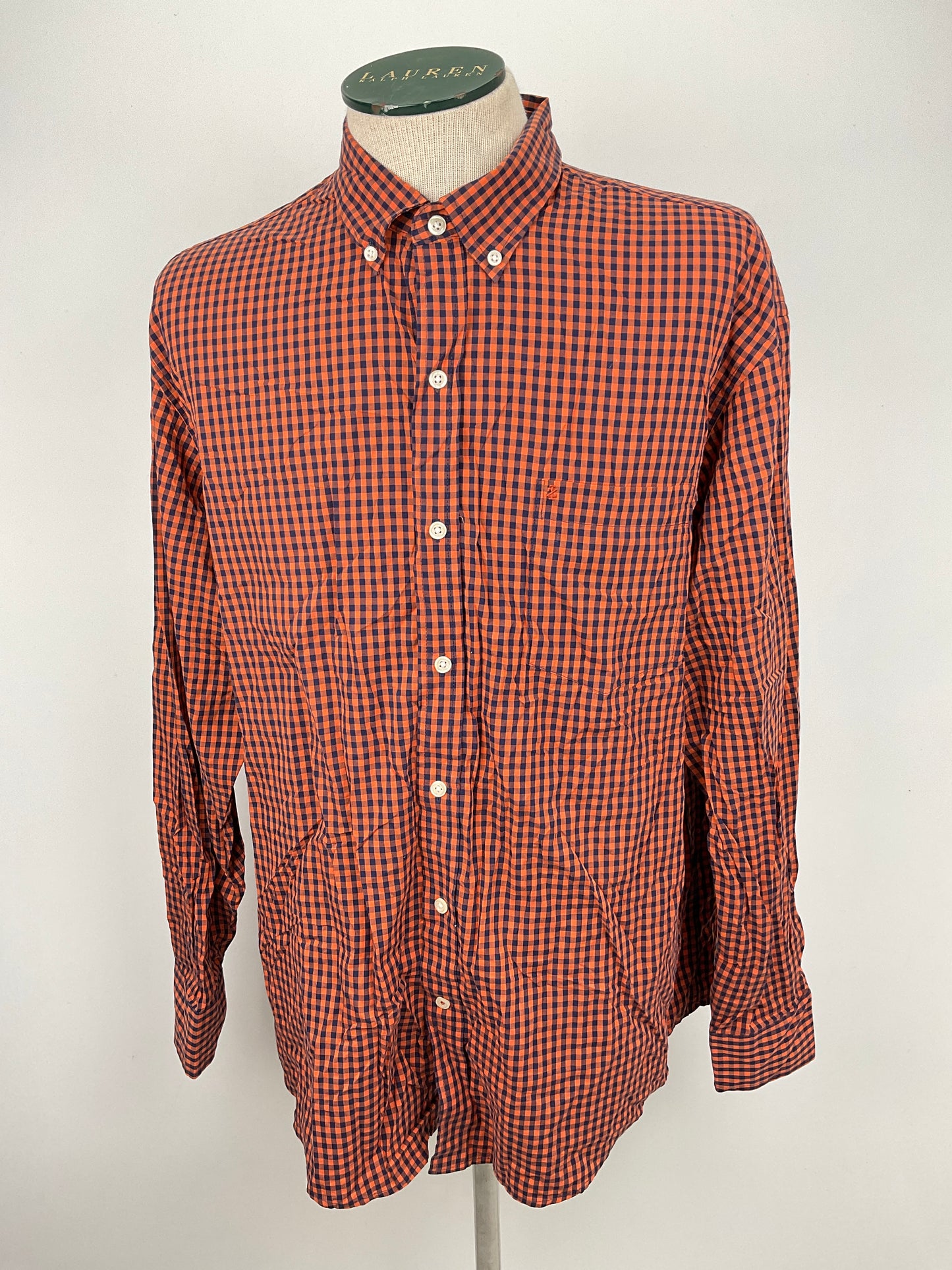 Camisa Naranja de Cuadro Izod