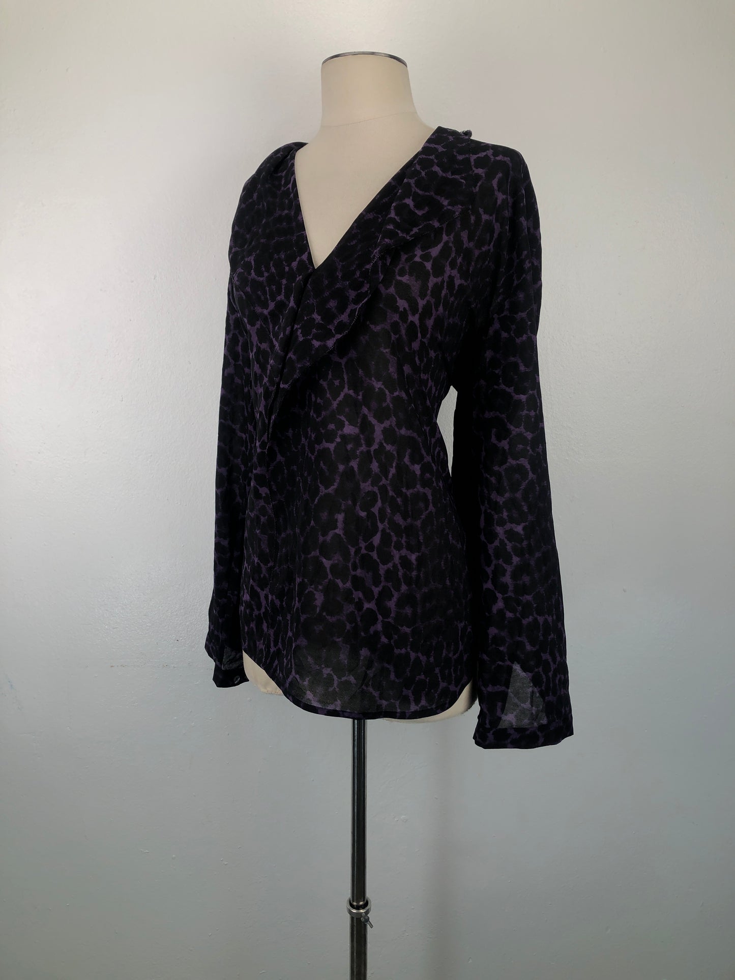 Blusa Negro de Lunares Ann Taylor