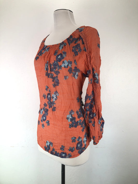 Blusa Naranja Floral Zac Rachel