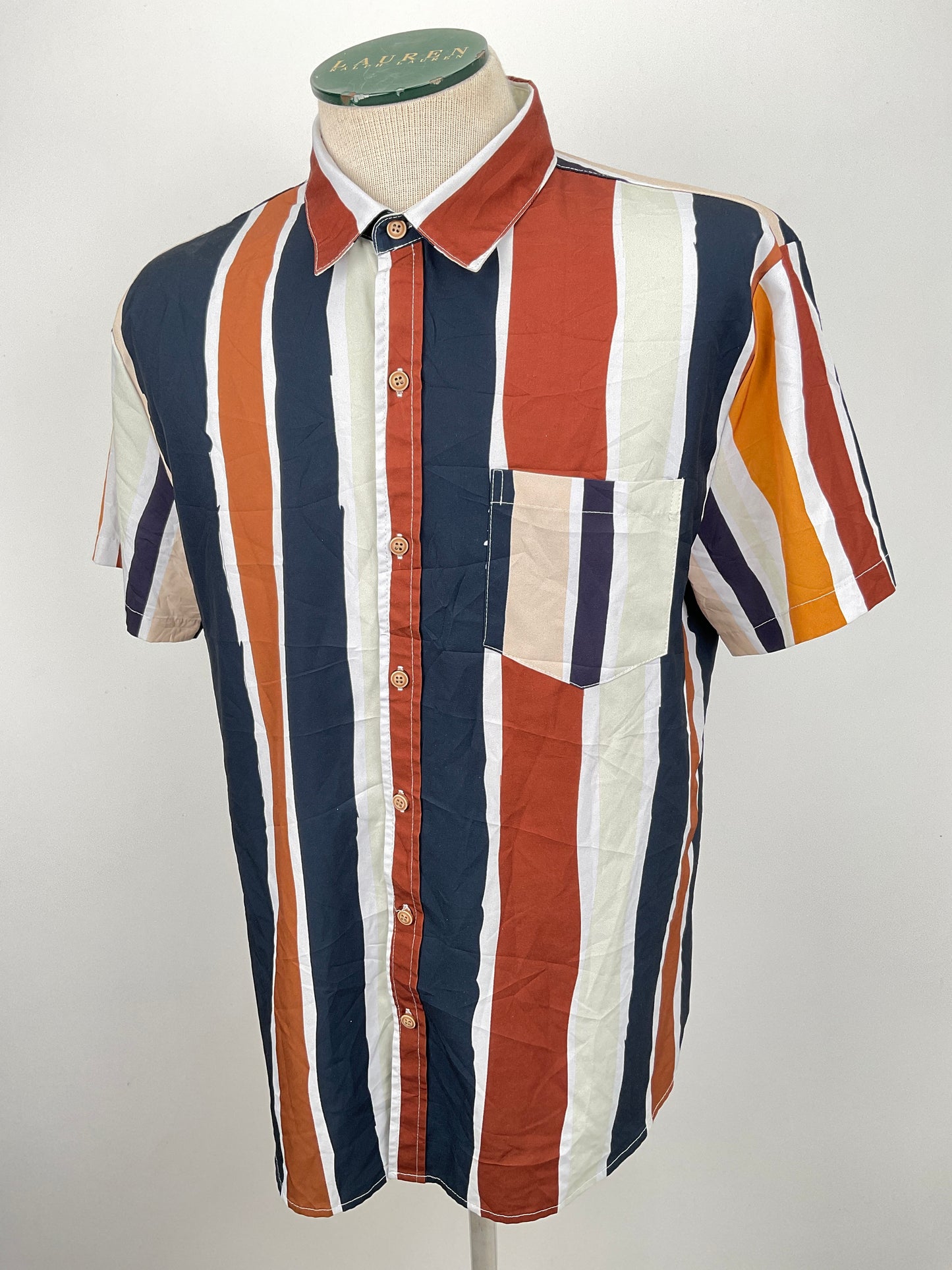 Camisa Multicolor de Rayas Shein