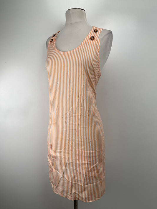 Vestido Naranja De Rayas Variangis