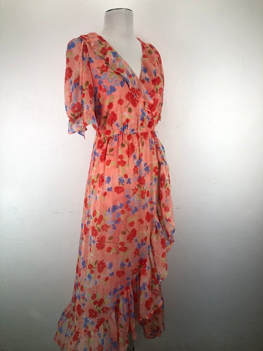 Vestido Naranja Floral Lauren Conrad