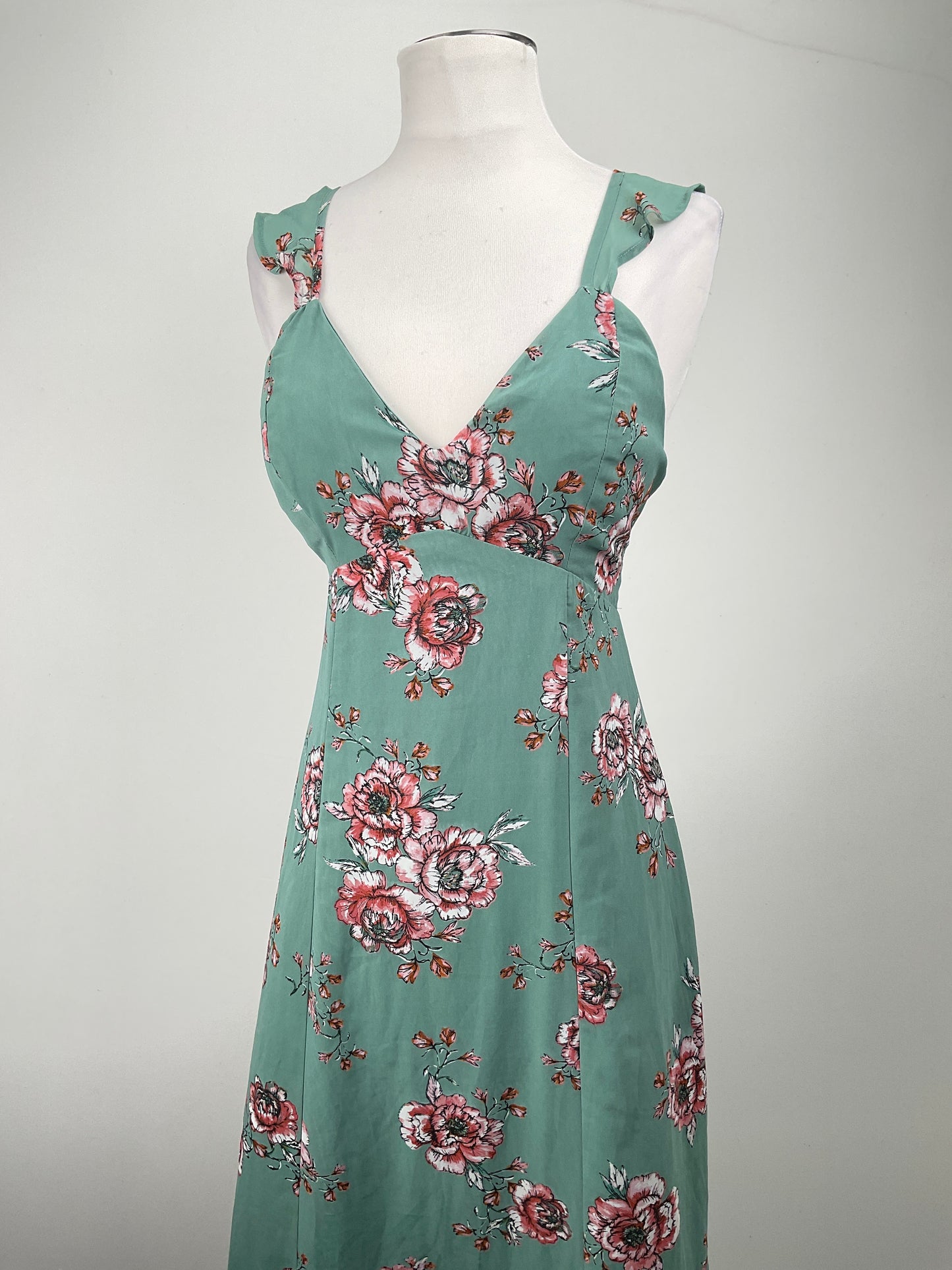 Vestido Verde Floral Japna