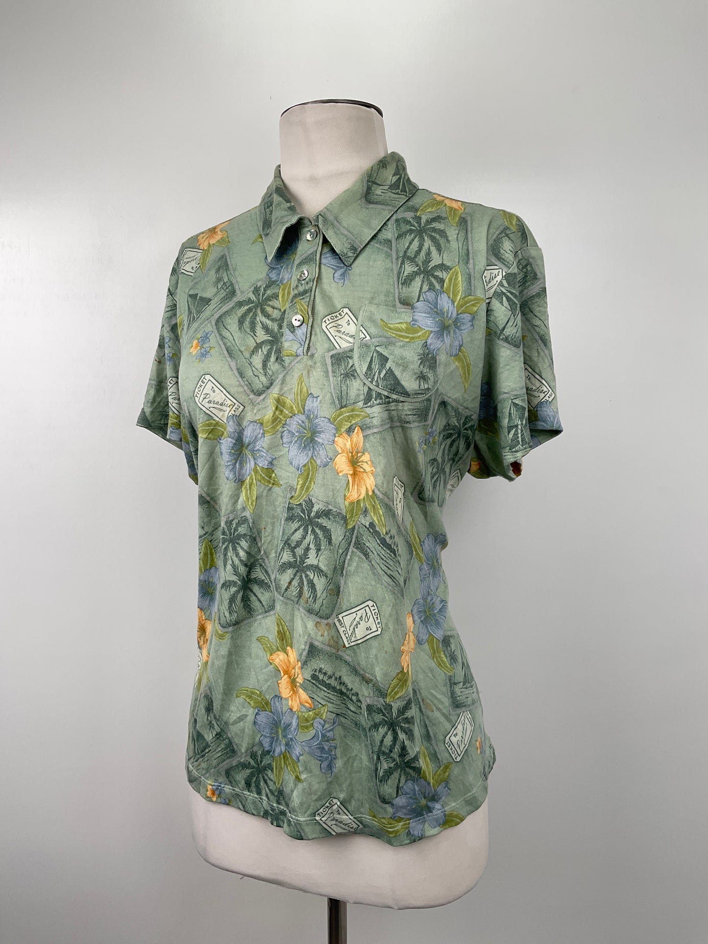 Camiseta Verde Floral Tommy Bahama