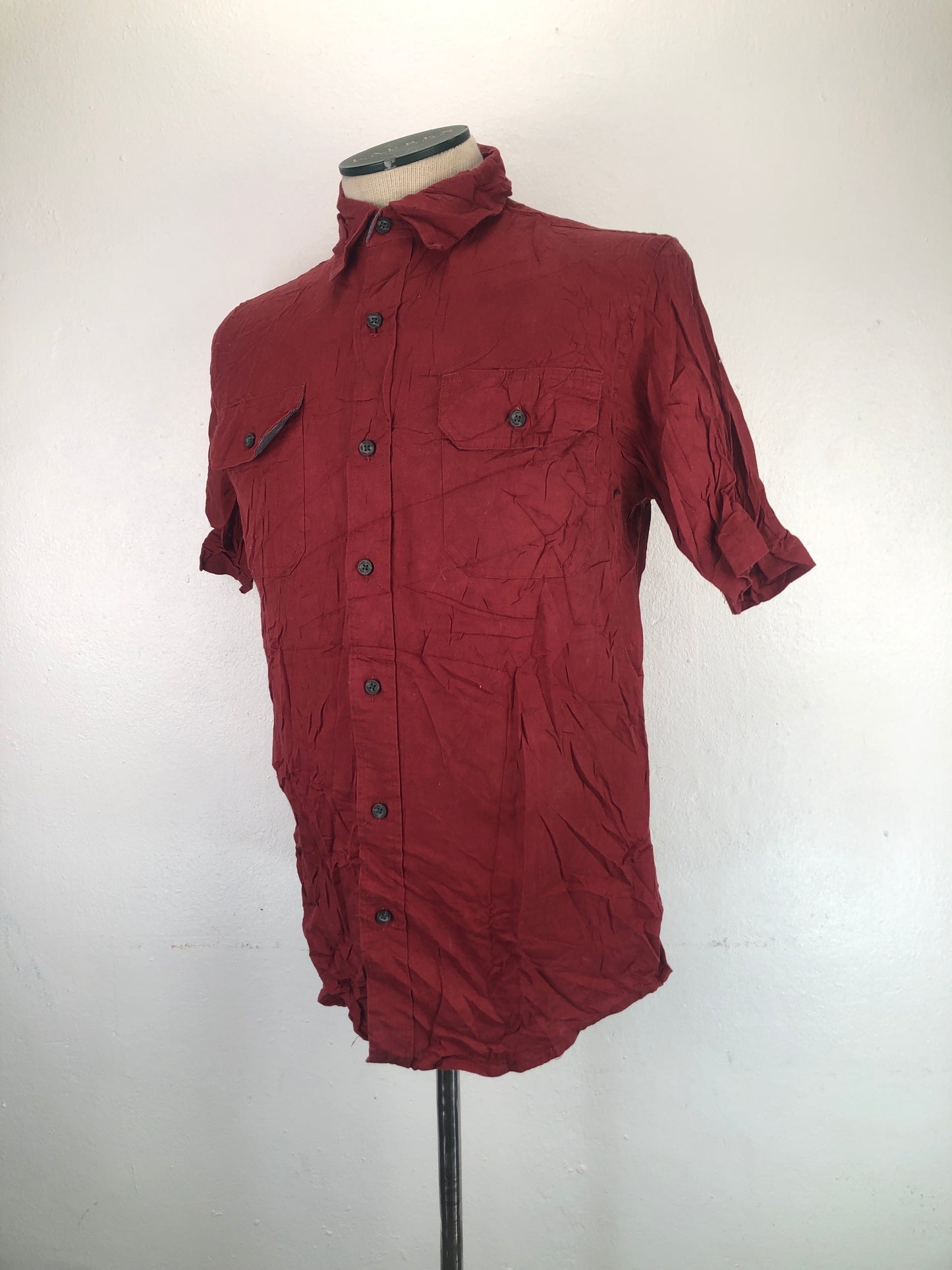 Camisa Rojo Vino Wrangle