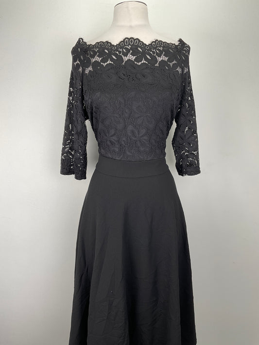 Vestido Negro Floral Missmy