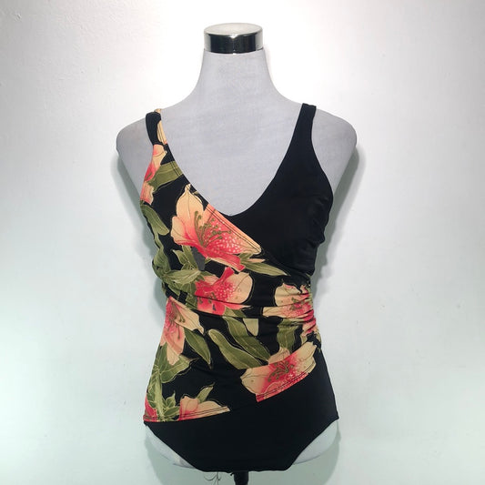 Traje de Baño Negro de Flores Roxanne