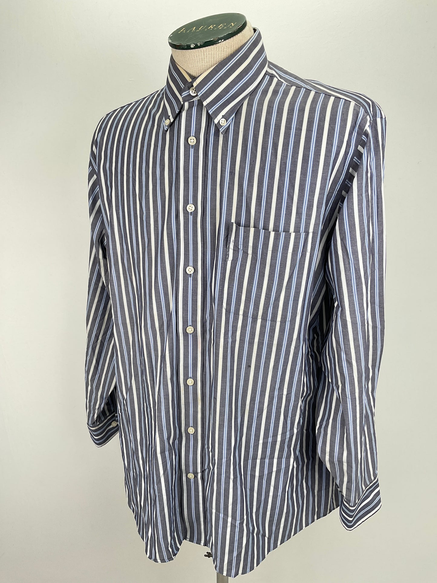 Camisa Gris de Rayas Stafford