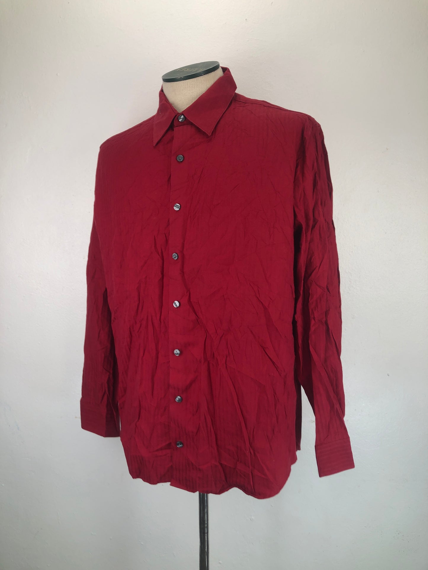 Camisa Rojo Vino Wrinkle Free
