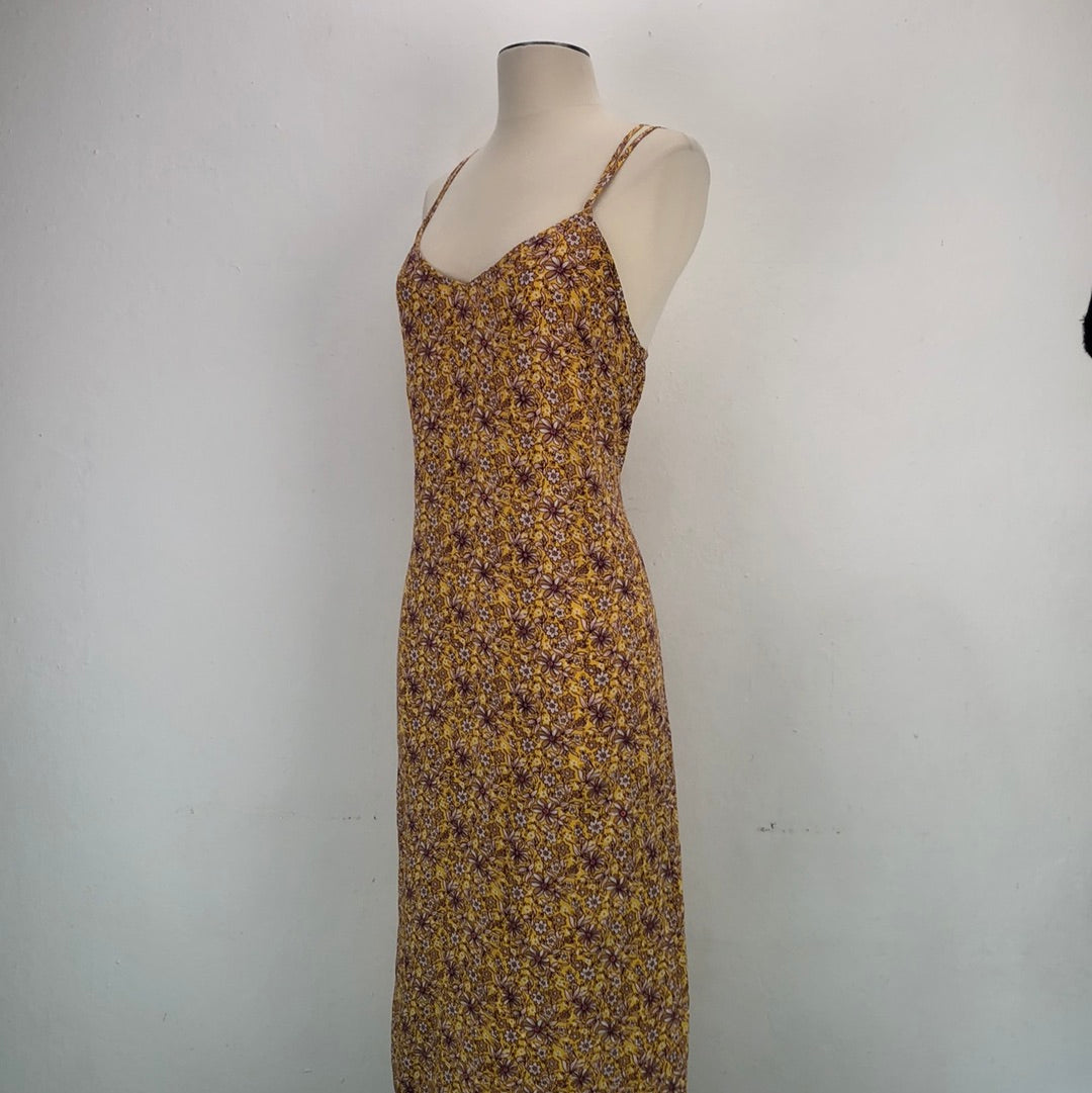 Vestido Amarillo Floral Gap