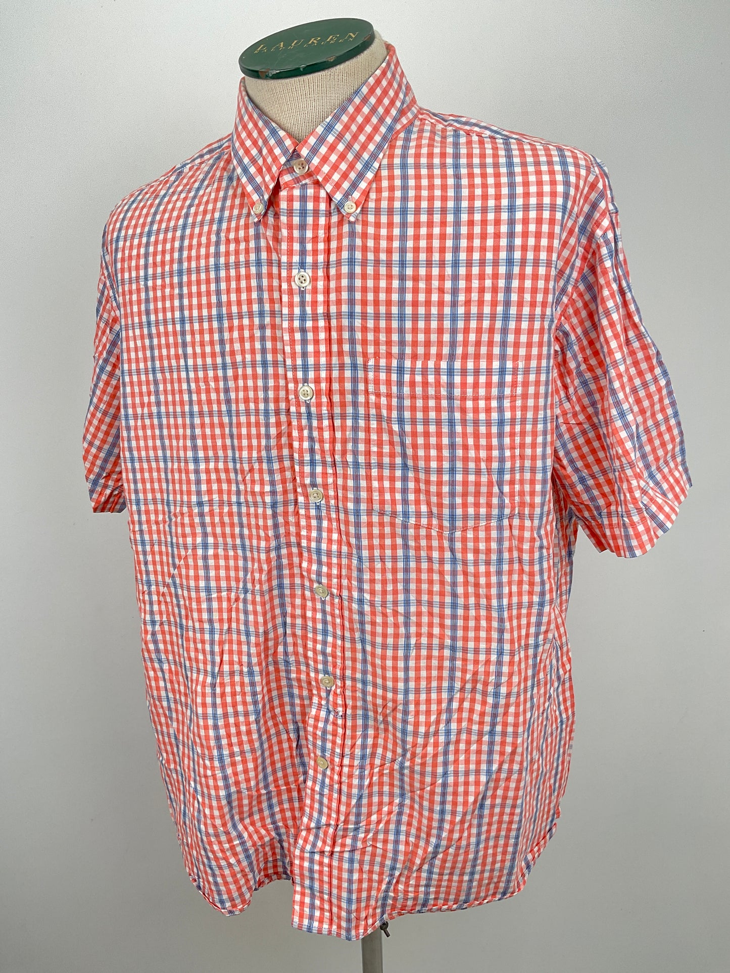 Camisa Naranja de Cuadro Izod