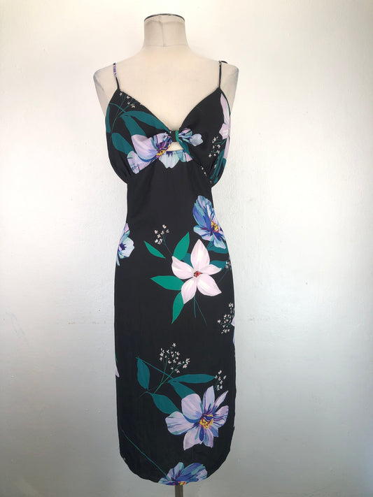 Vestido Negro Floral Chelsea