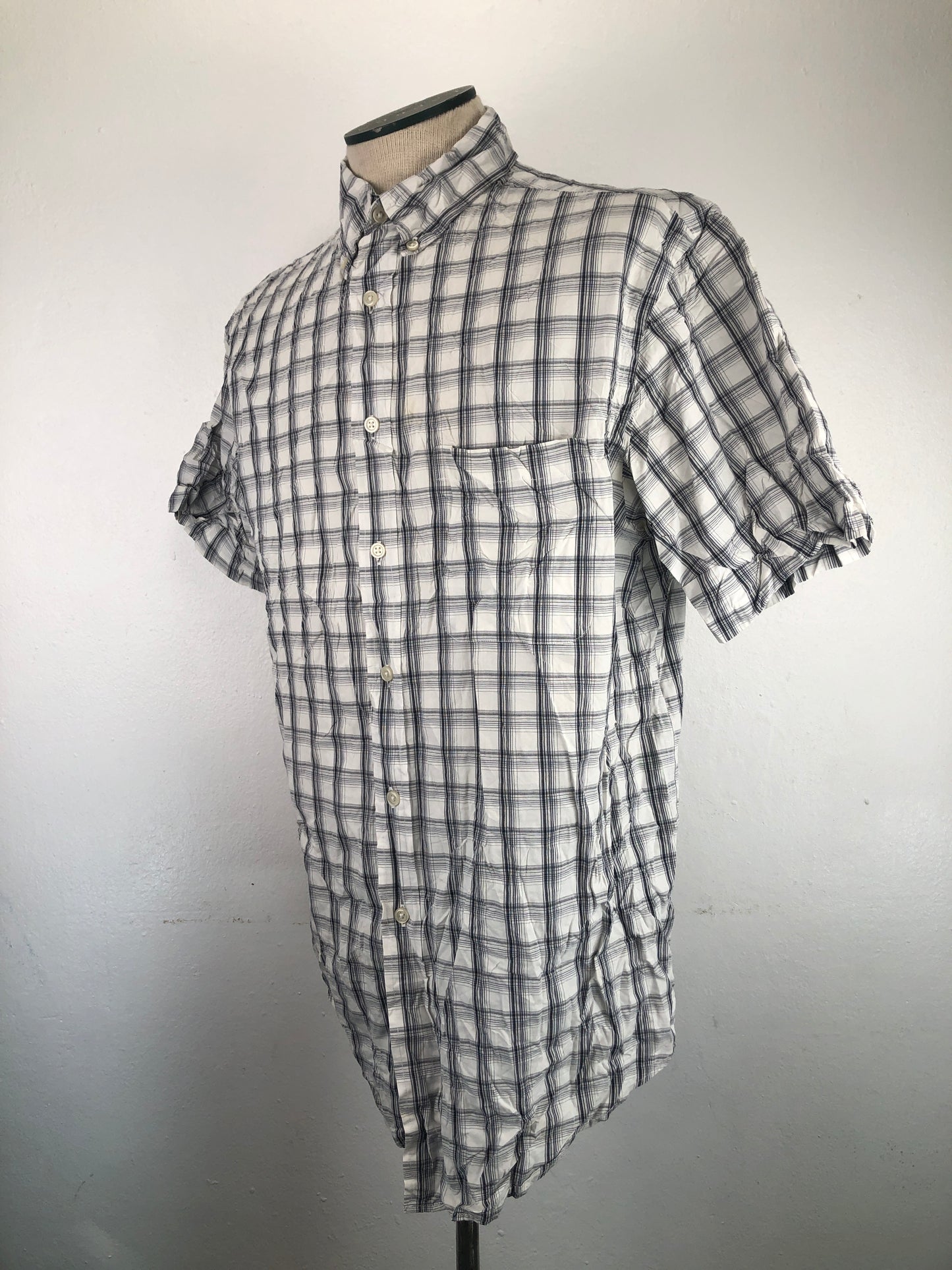 Camisa Crema De Cuadro Roundtree Yorke