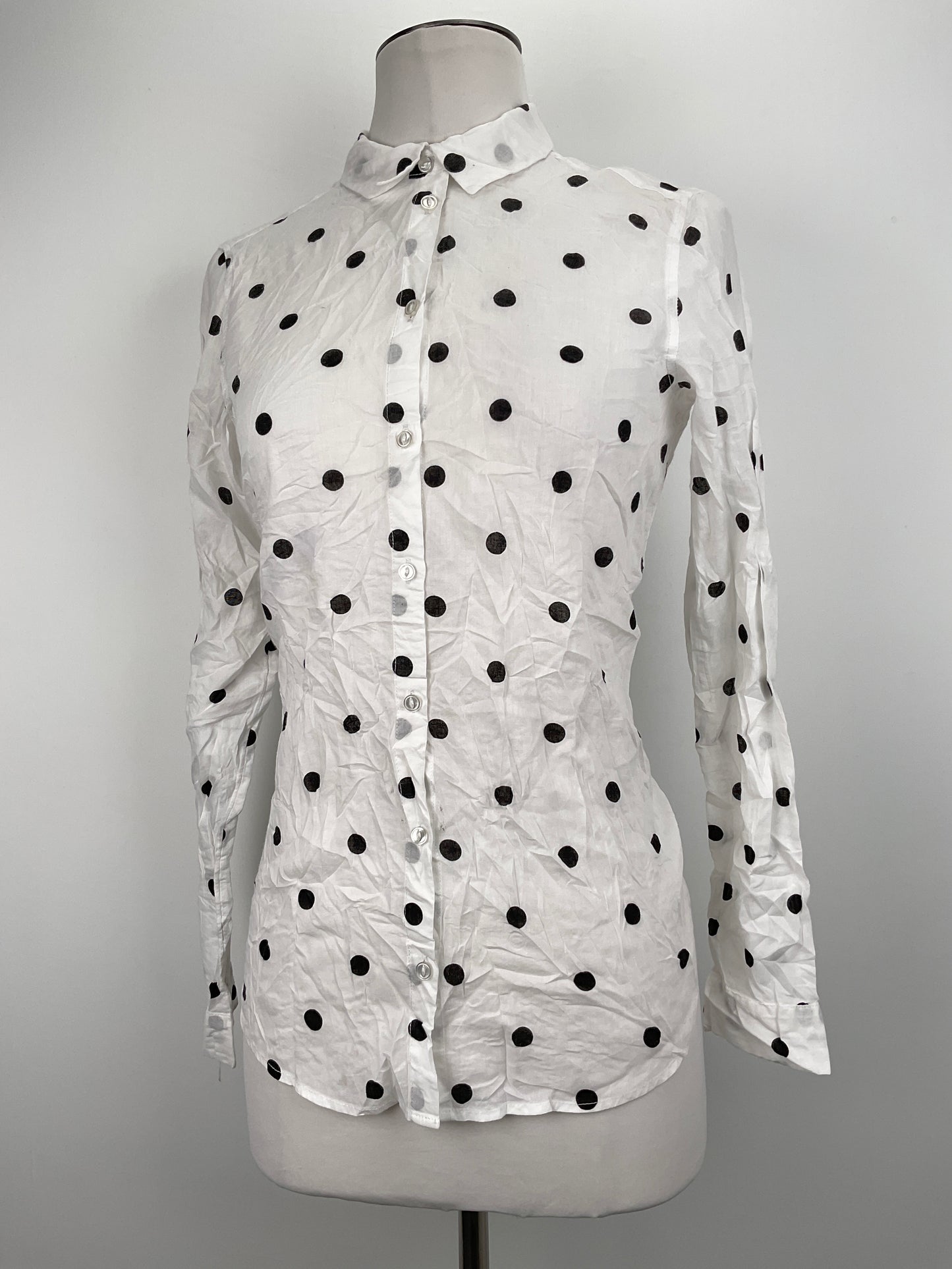 Camisa Blanco de Lunares Variangis