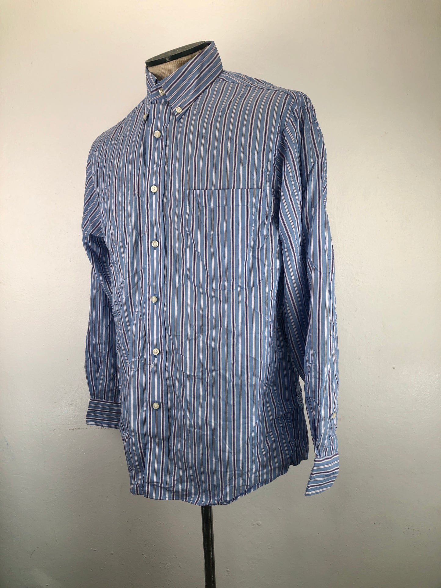 Camisa Azul Claro De rayas Jos. a. Bank