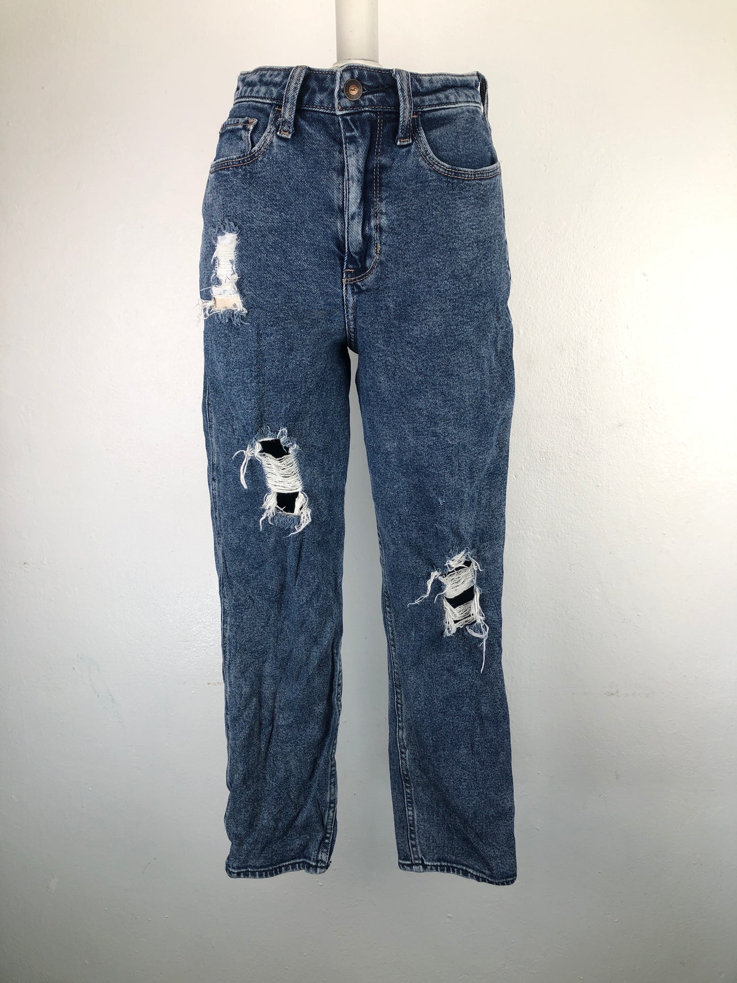 Pantalon Azul Mom Jeans Hollister