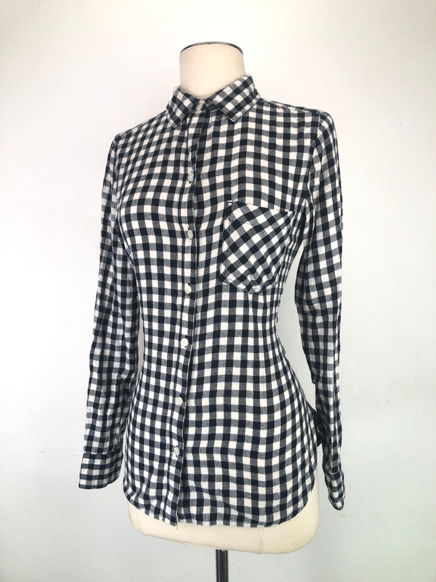 Camisa Blanco de Cuadro Old Navy