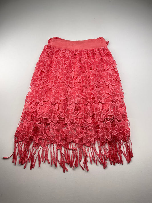 Falda Naranja Floral Variangis