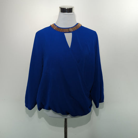 Blusa Azul Moa Moa
